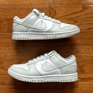 Nike dunk 6.5 women light grey and white